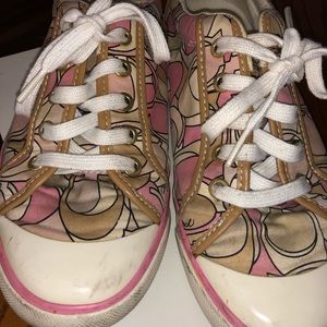 Coach Barrett Soho 👟 Sneakers Size 8.5 Pink/Tan
